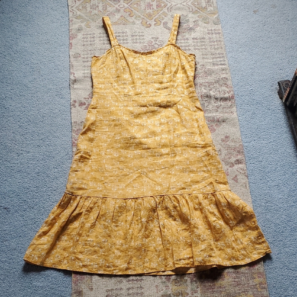 Cynthia Rowley Yellow Floral Midi Dress